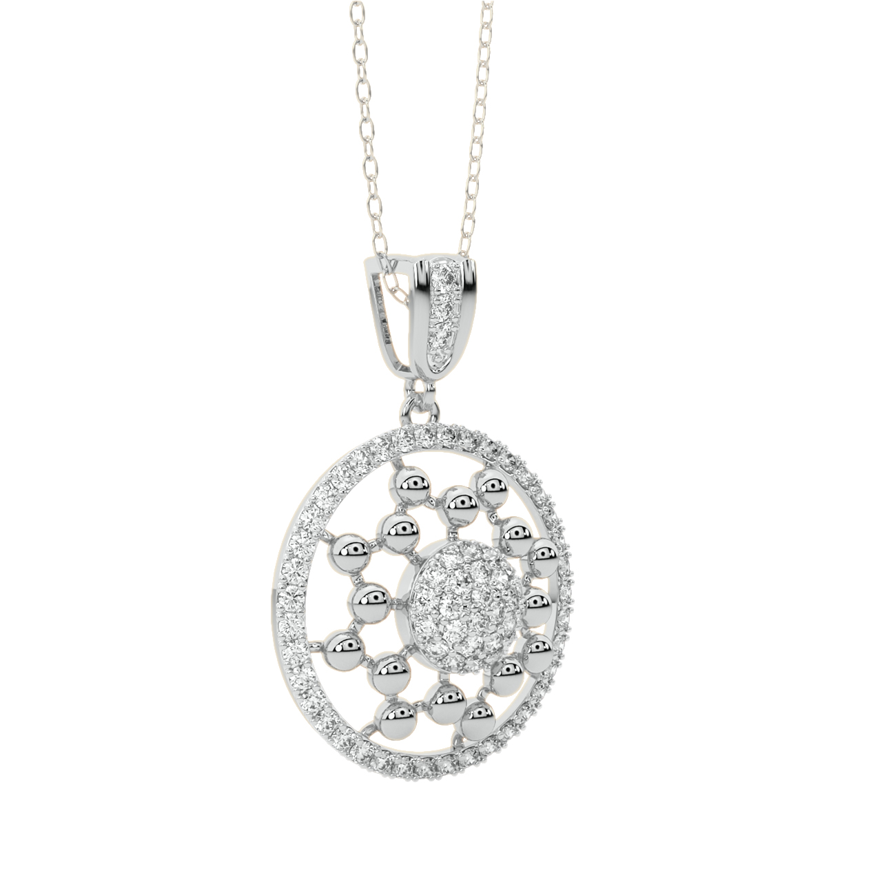 Ailani Round Diamond Office Wear Pendant